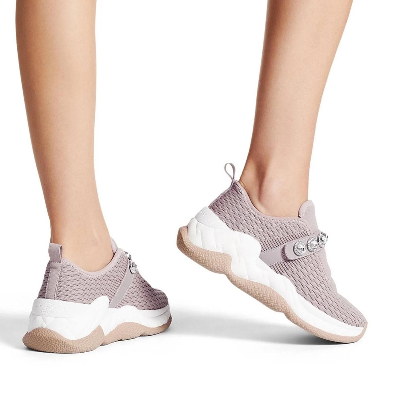 Kurt Geiger London Knit Jewel Sneakers, Blush Pink Size EU 37, US 7 New in Box