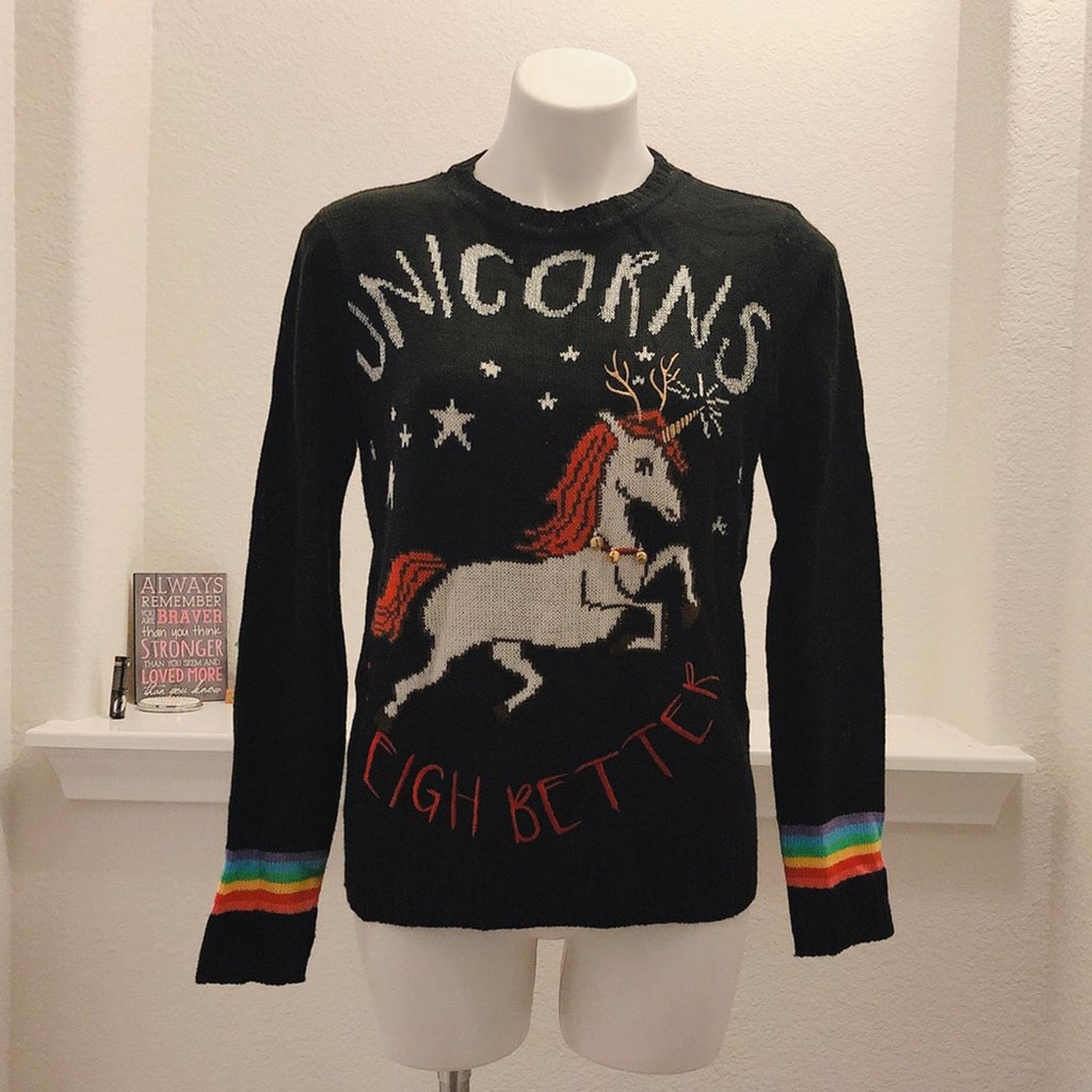 Self Esteem 2-Pc Crewneck Christmas Sweater w/Infinity Scarf, Size M New w/Tag