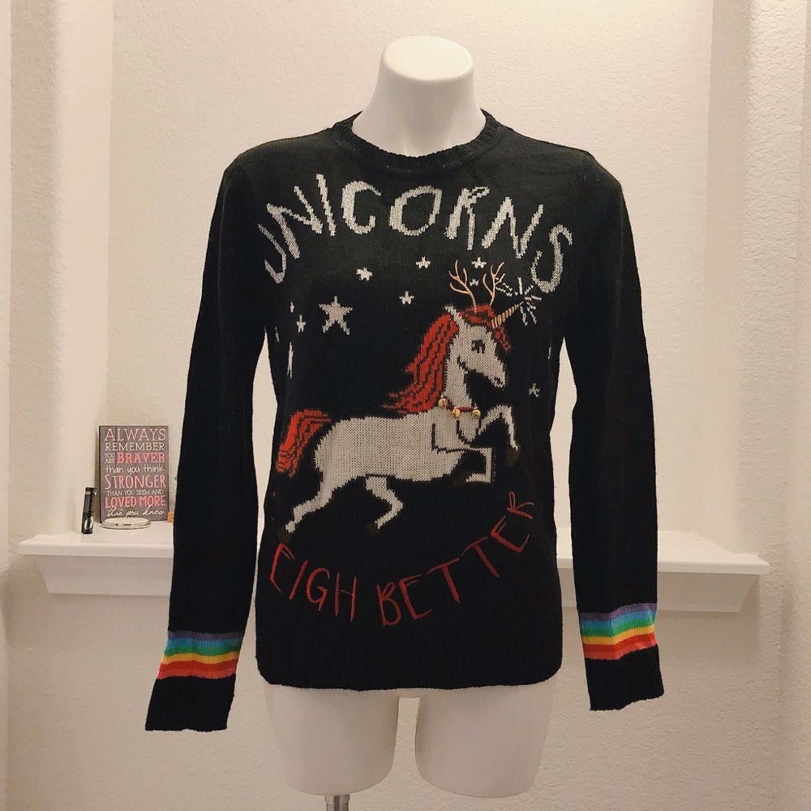 Self Esteem 2-Pc Crewneck Christmas Sweater w/Infinity Scarf, Size M New w/Tag