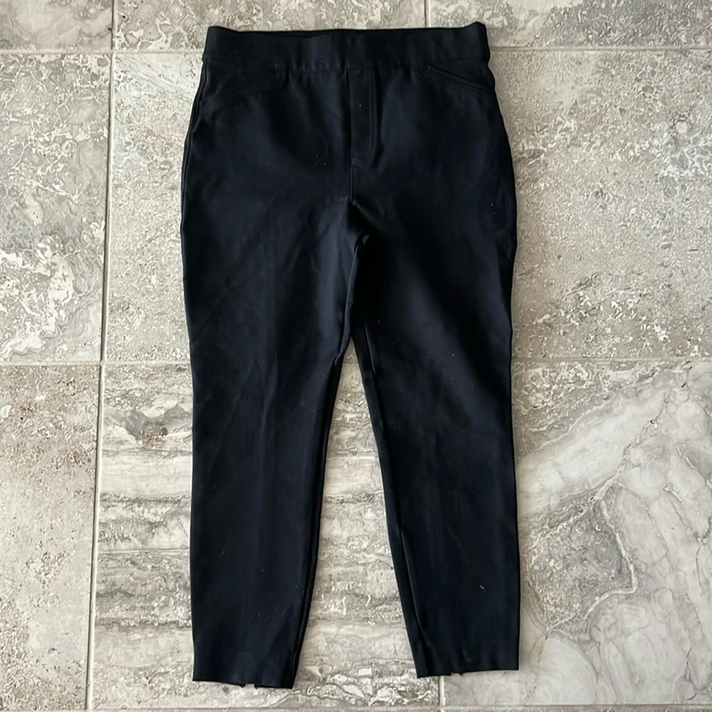 Spanx Black Ponte Straight Leg Stretch Pull-On Pants, Size XL NEW w/Tag $138
