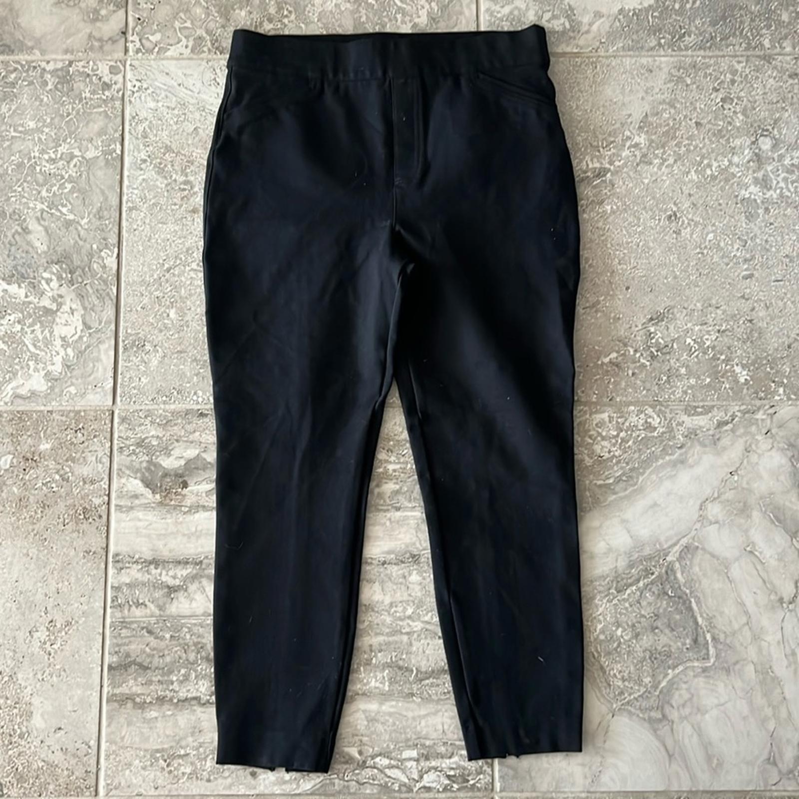 Spanx Black Ponte Straight Leg Stretch Pull-On Pants, Size XL NEW w/Tag $138