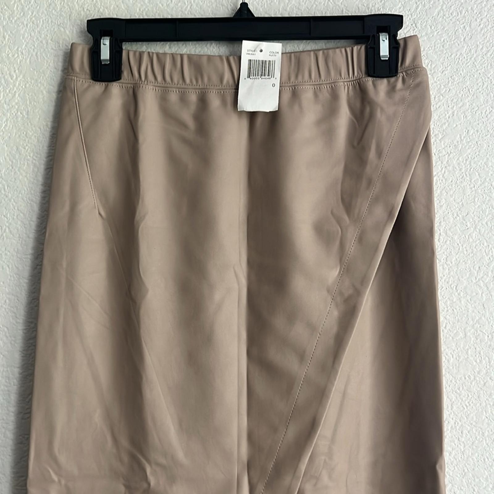 Enza Costa Faux Leather Faux Wrap Midi Skirt, NWT, Size 0 $295