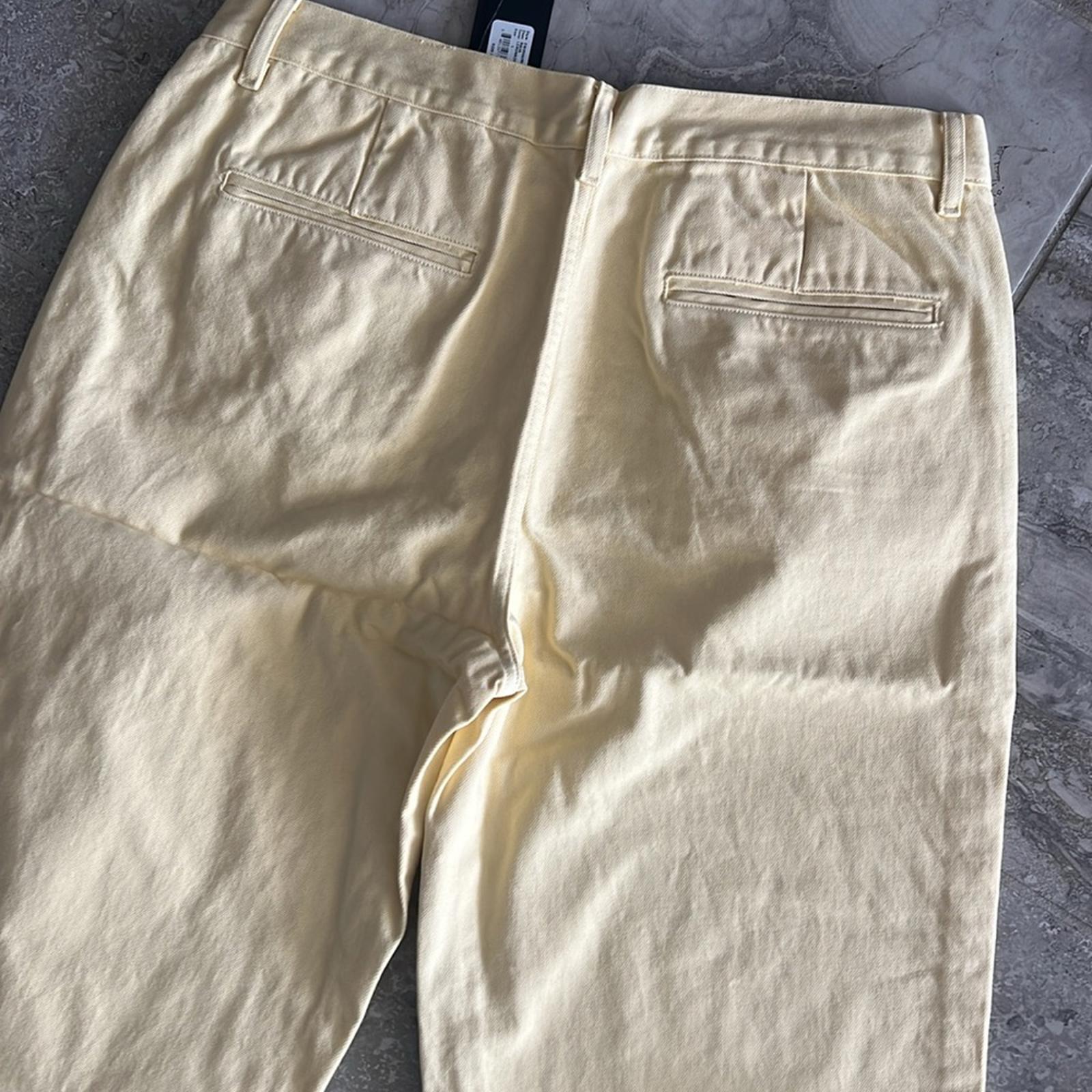 Anthropologie’s Edwin Maiia Trouser Wide Leg Jeans in Lemonade, Size L NEW $228