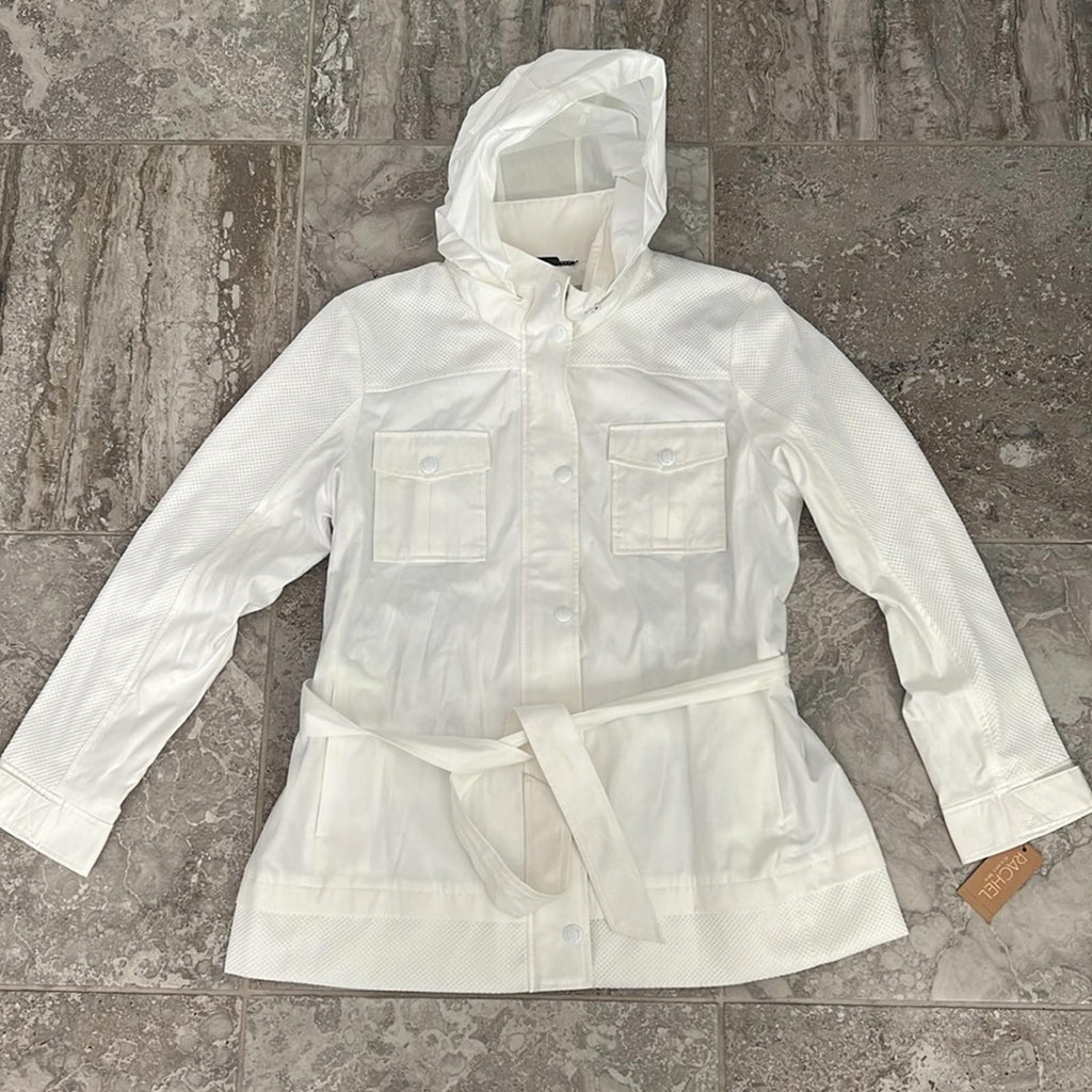 NWT RACHEL Rachel Roy Women's Safari Jacket, White Size XL New w/Tag