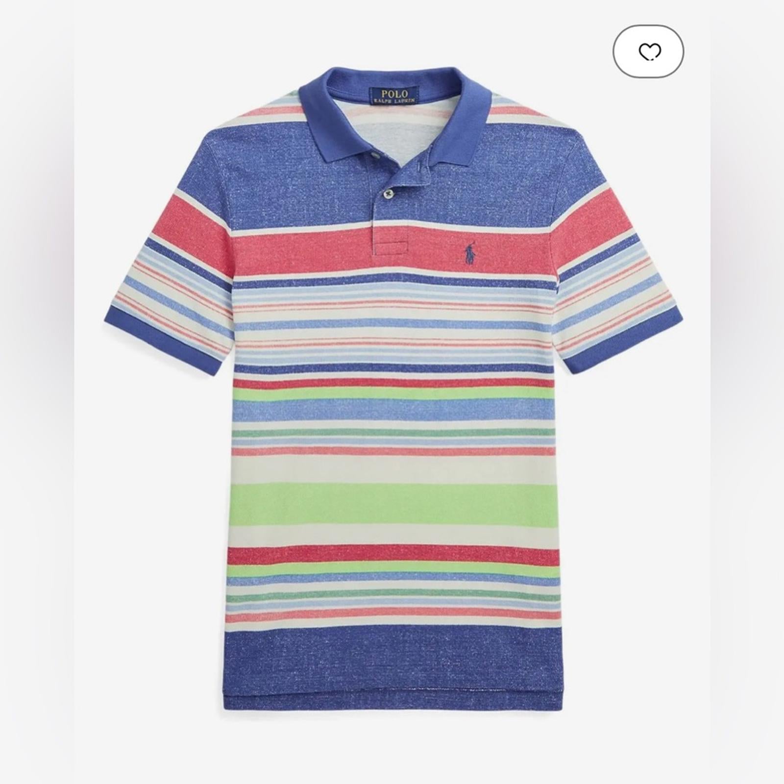 Polo Ralph Lauren Striped Cotton Mesh Polo Shirt, Boys Size XL(18-20) New w/Tag