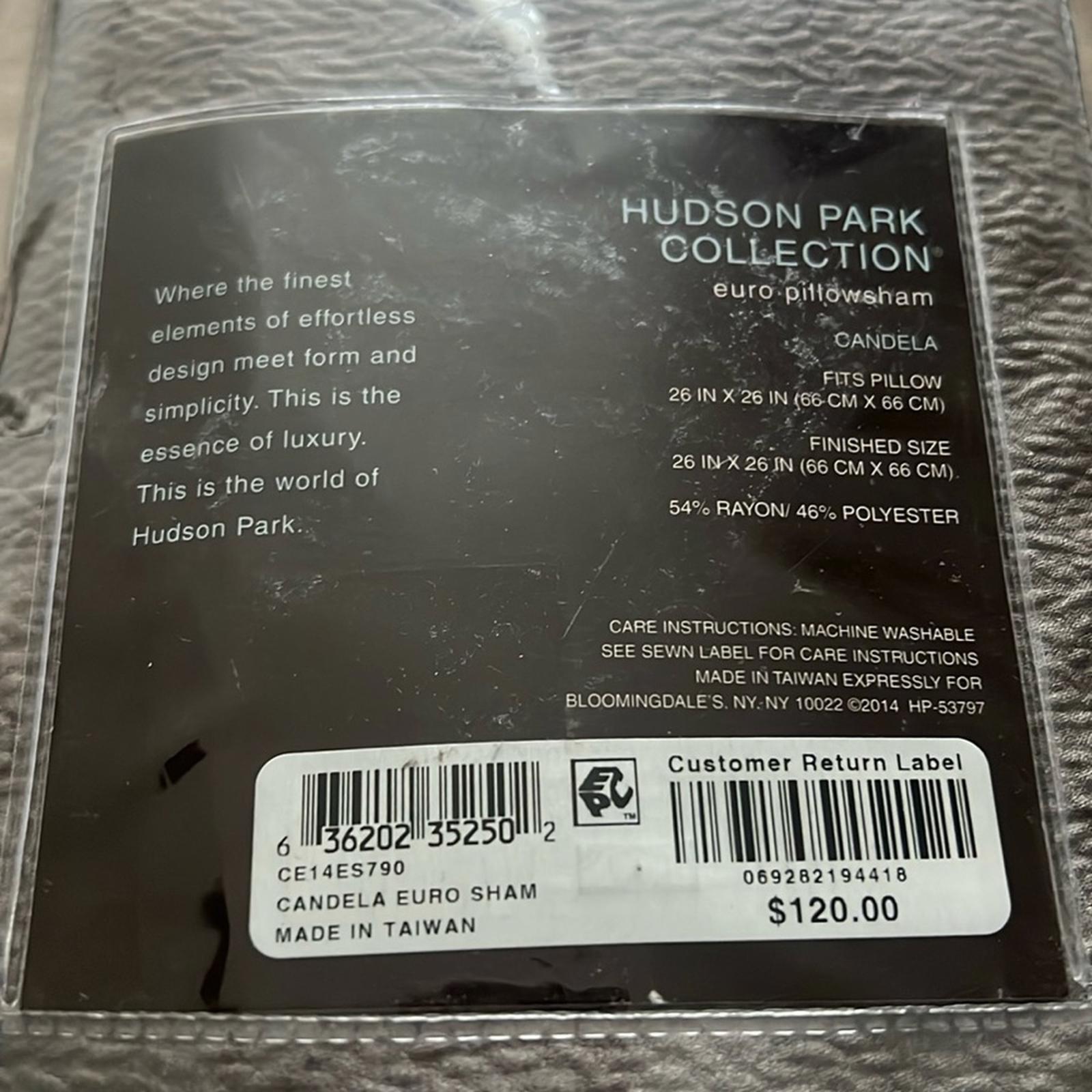 Hudson Park Collection Deco Step Jacquard European Sham in Candela, New w/Tag