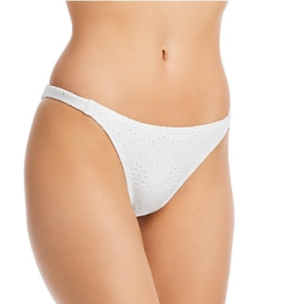 NWT AQUA Swim Eyelet Bikini Bottoms, White Size XL New w/Tag Retail $48