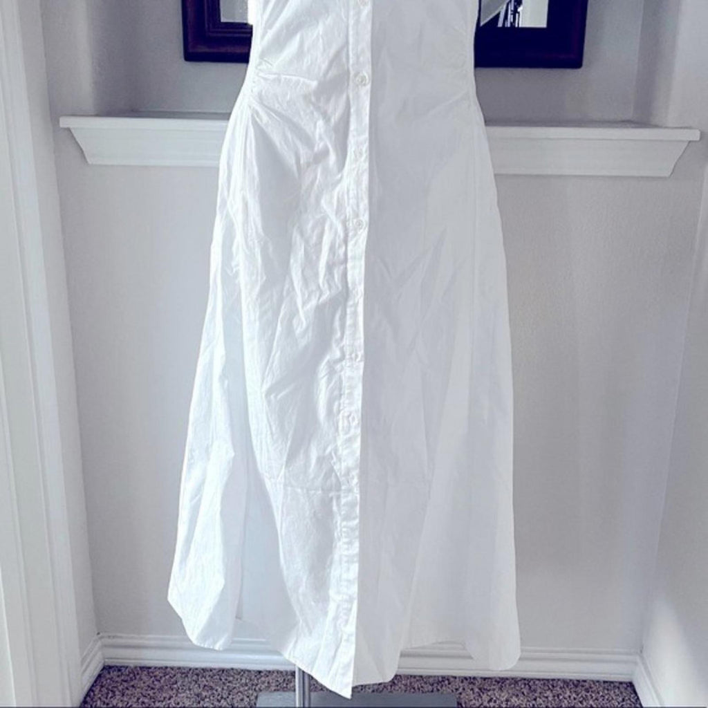 Nicholas Tenley Shirtdress Dress in White, NEW, Size 8, Retail $395