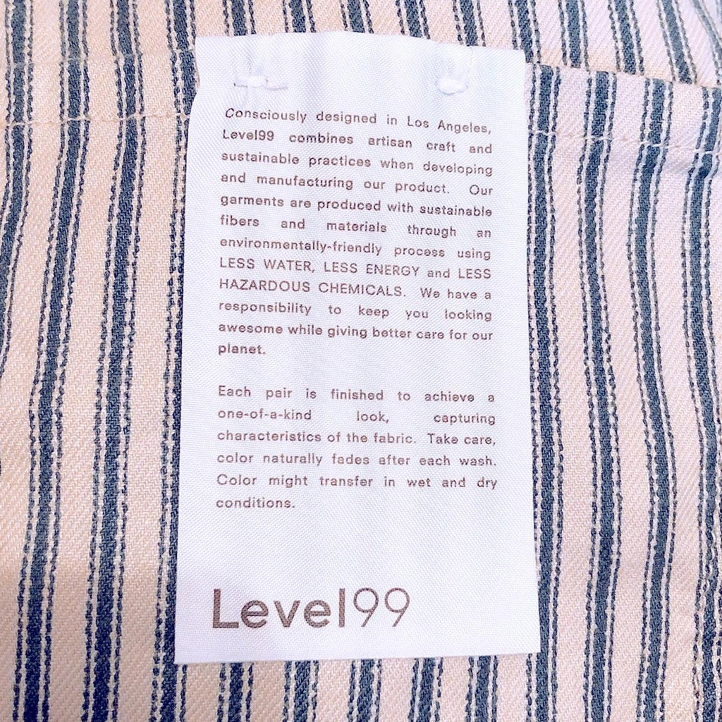 Anthropologie’s Level 99 Elliot Linen-Blend Lounge Pants Nautical Stripe Size 32