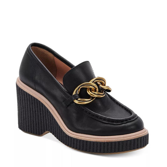Dolce Vita Brenan Slip On Loafer Pumps, Black Wedge Size 8.5M in Original Box
