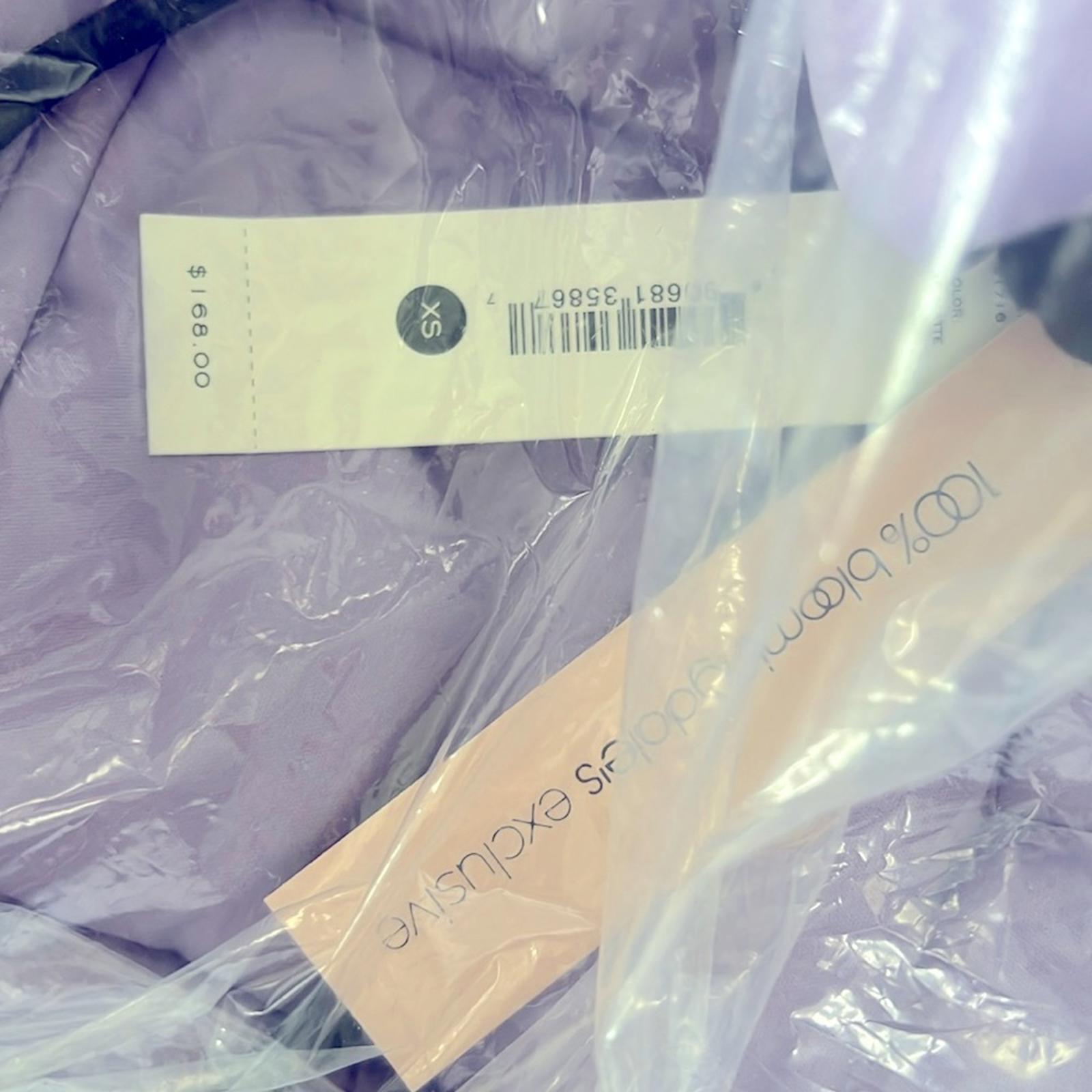 AQUA Quilted Cropped Puffer Jacket in Lilac, Size XS New w/Tag Retail $168