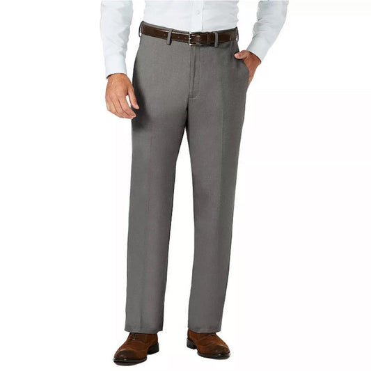 JM Haggar Premium Stretch Solid Premium Pants, Grey, Size 34W X 29L New w/Tag