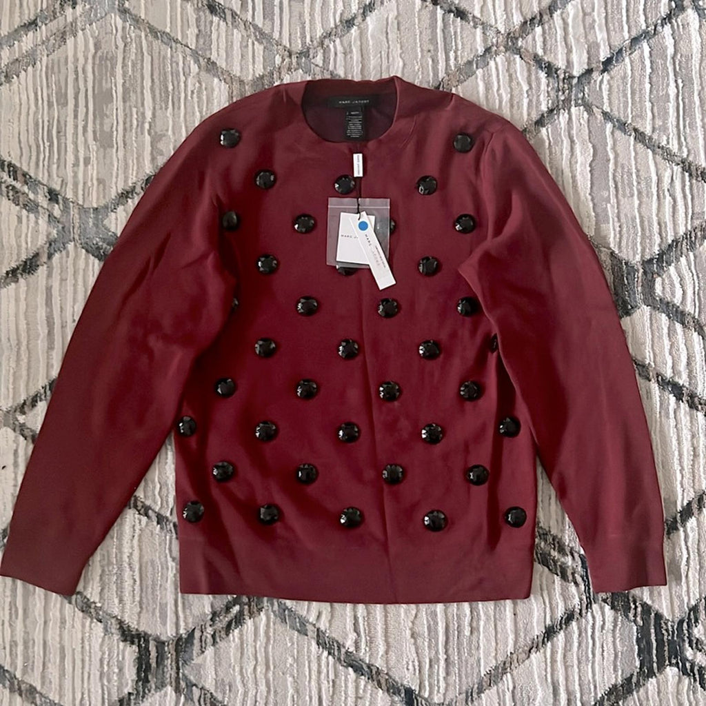 Marc Jacobs Crewneck Sweater in Red, Size XS NEW w/Tag Retail $525