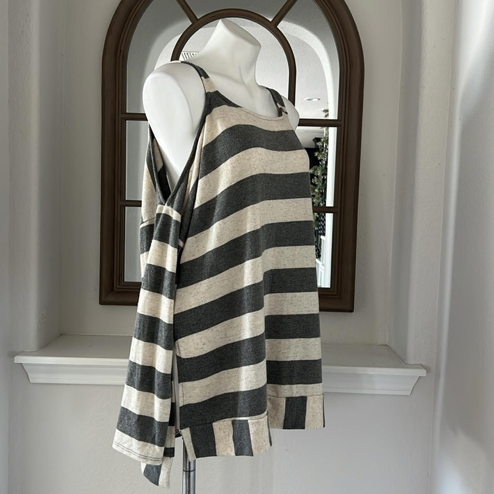 143 Story by Line Up Striped Sweater w/Dolman Sleeves, Size L NEW w/Tag