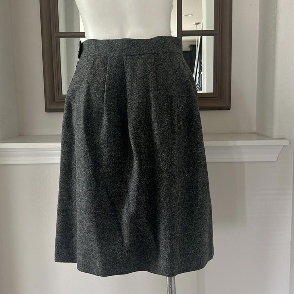 Agnés B. Wool Skirt in Heather Grey - Made in France - Size EU 40 EXCELLENT!
