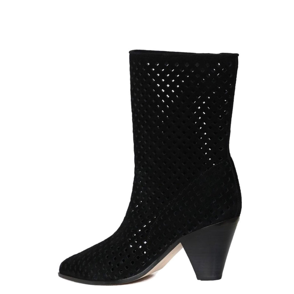 PAIGE Layla Leather Booties in Black, Size 6 New w/o Box Retail $398