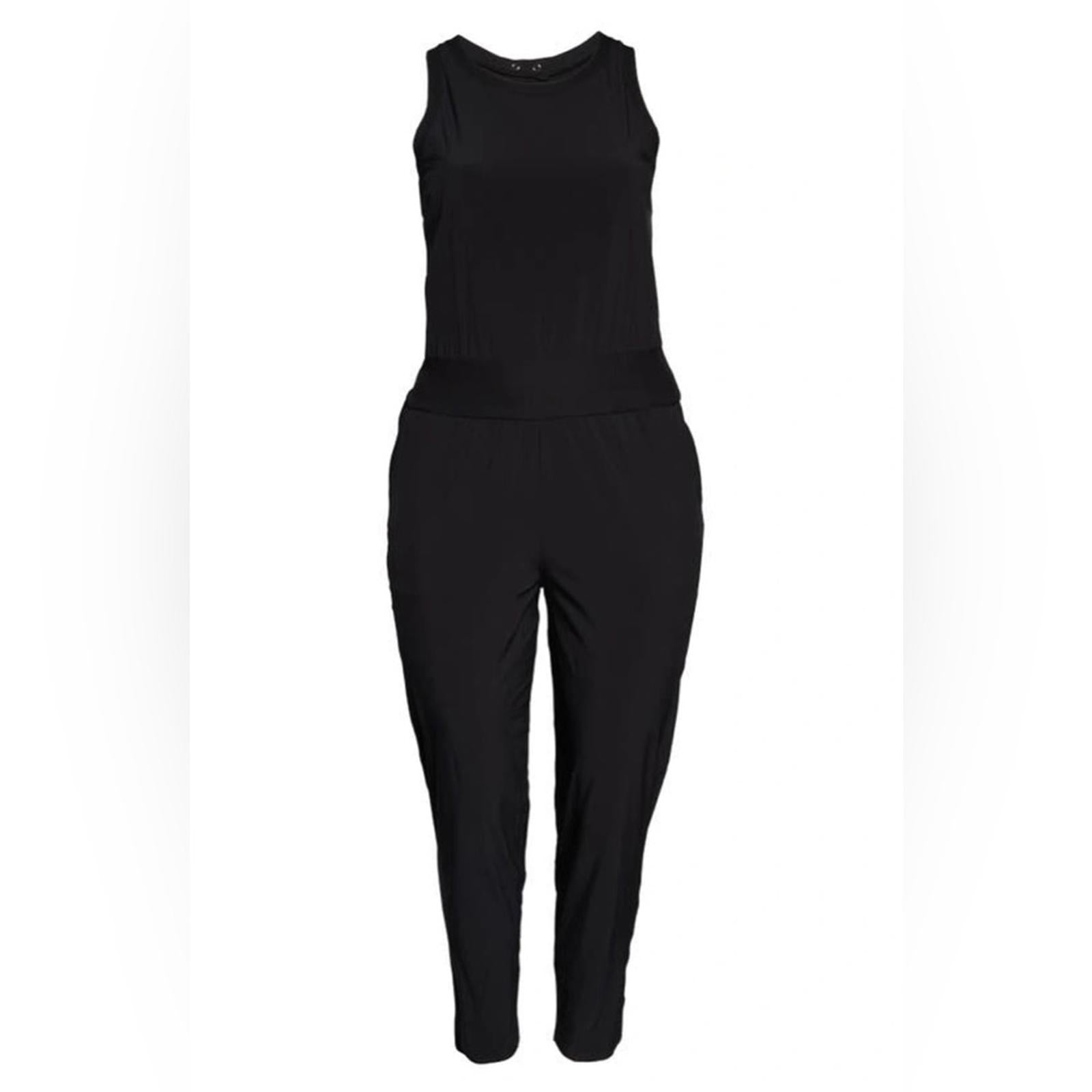 NEW Zella Pursuit Sleeveless Jumpsuit in Black, Plus Size 2X New w/Tag