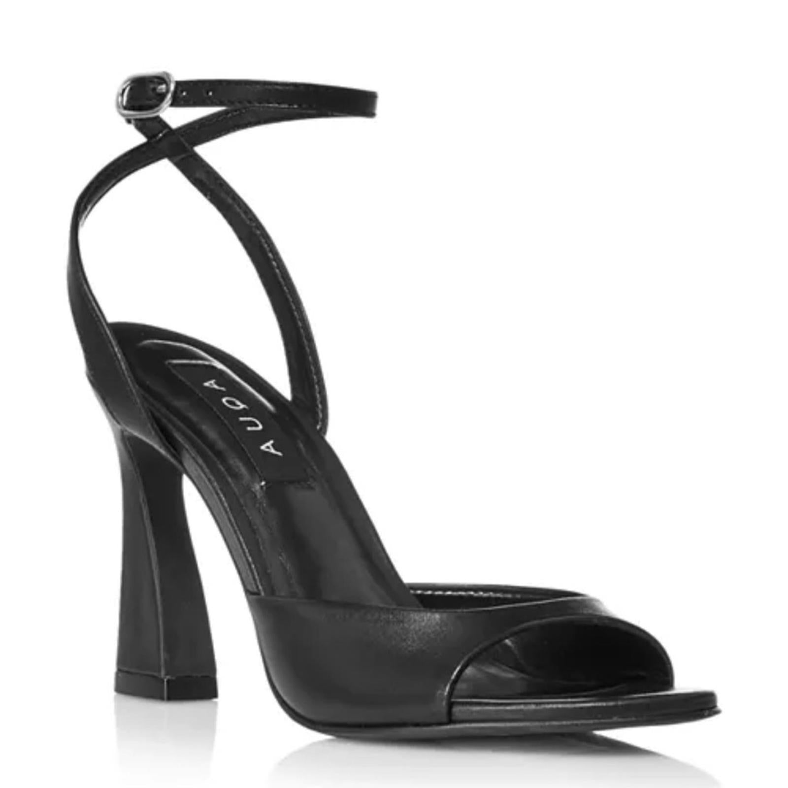 Bloomingdale’s AQUA Jett Ankle Strap High Heel Sandals Black, Size 10 NEW in Box
