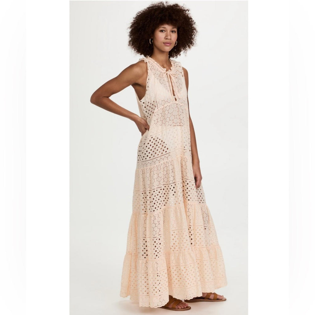 Charina Sarte Persephone Maxi Dress in Blush, Size L, New w/Tag