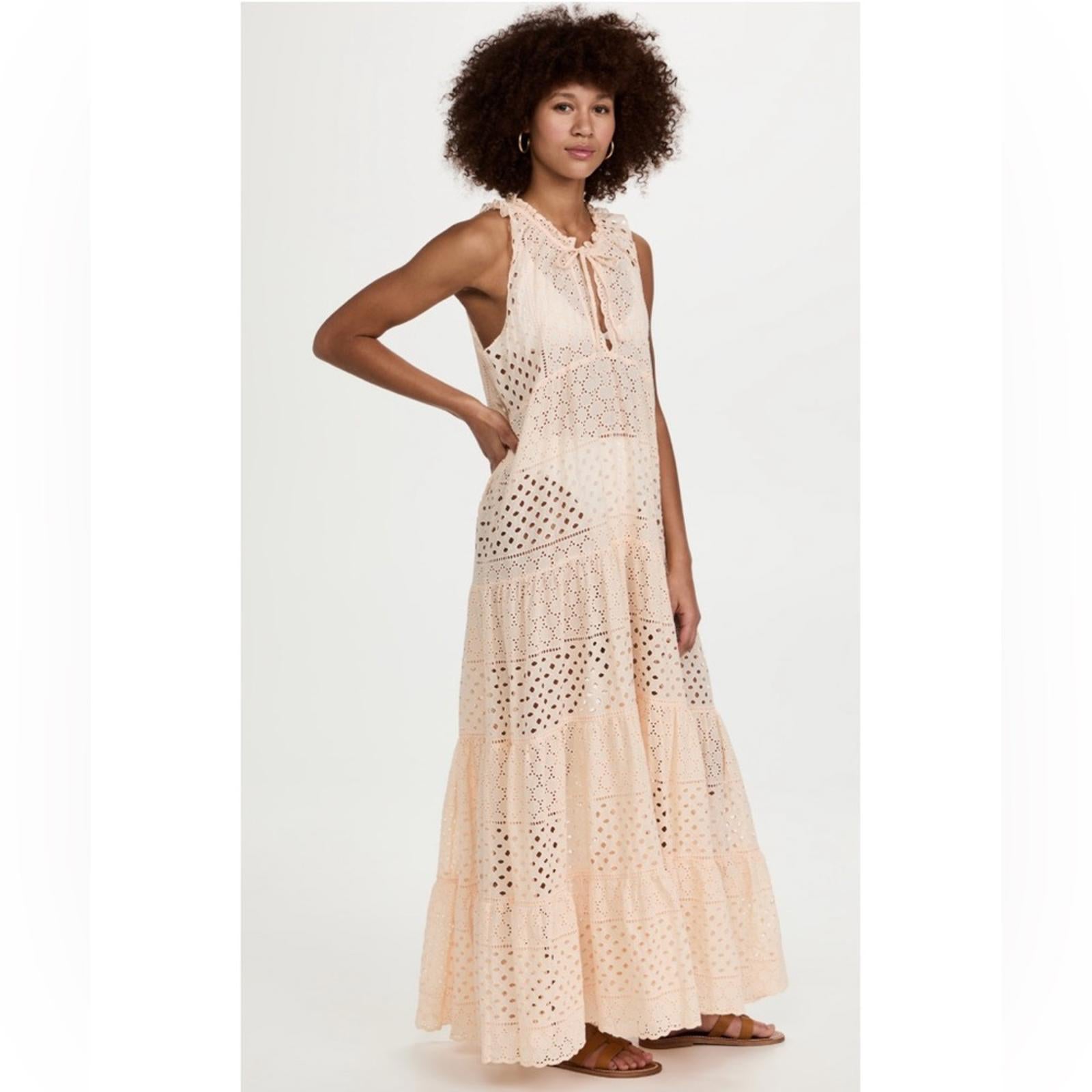Charina Sarte Persephone Maxi Dress in Blush, Size L, New w/Tag