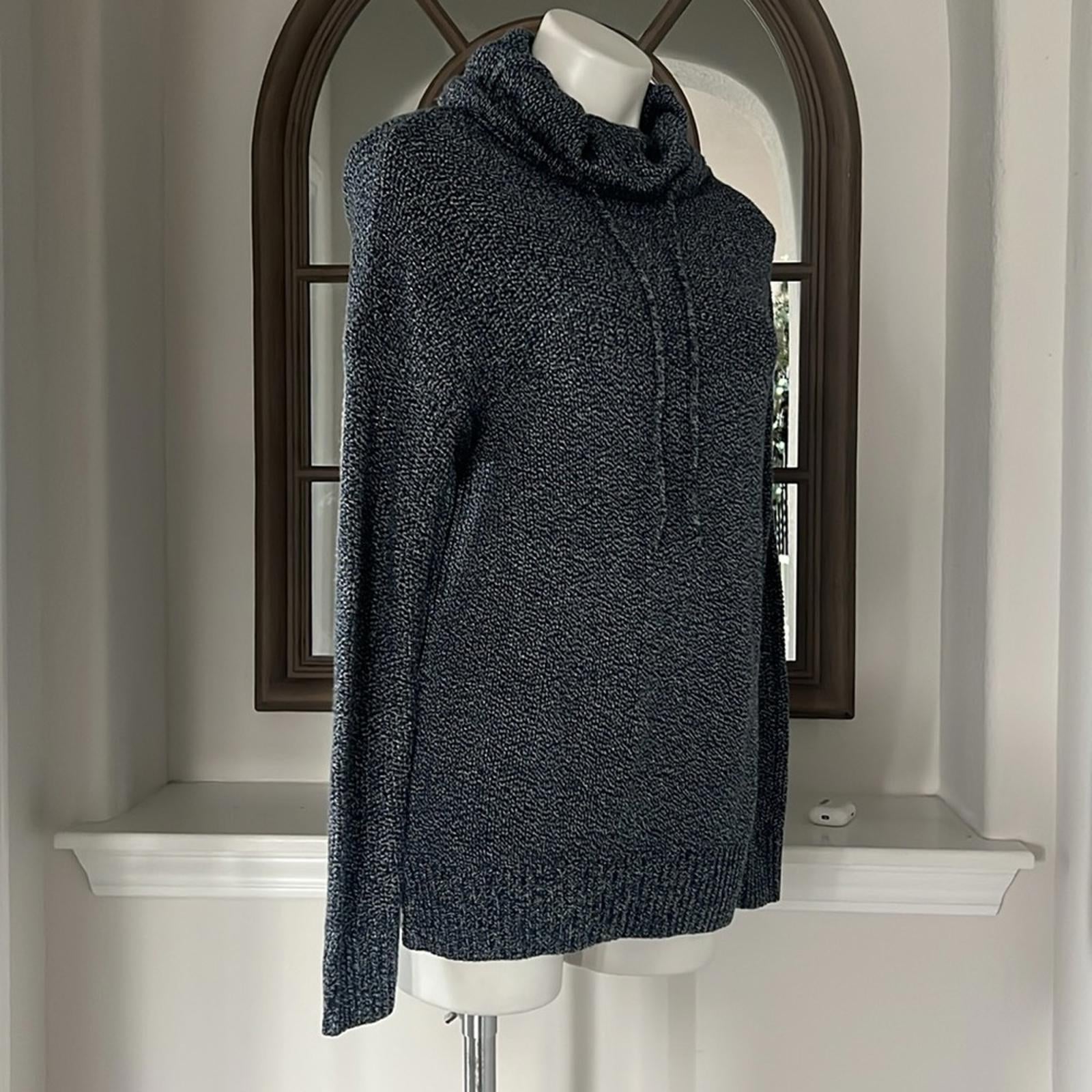 NIC+ZOE Bundle Up Cowlneck Sweater in Indigo Size XS New w/Tag Retail $148