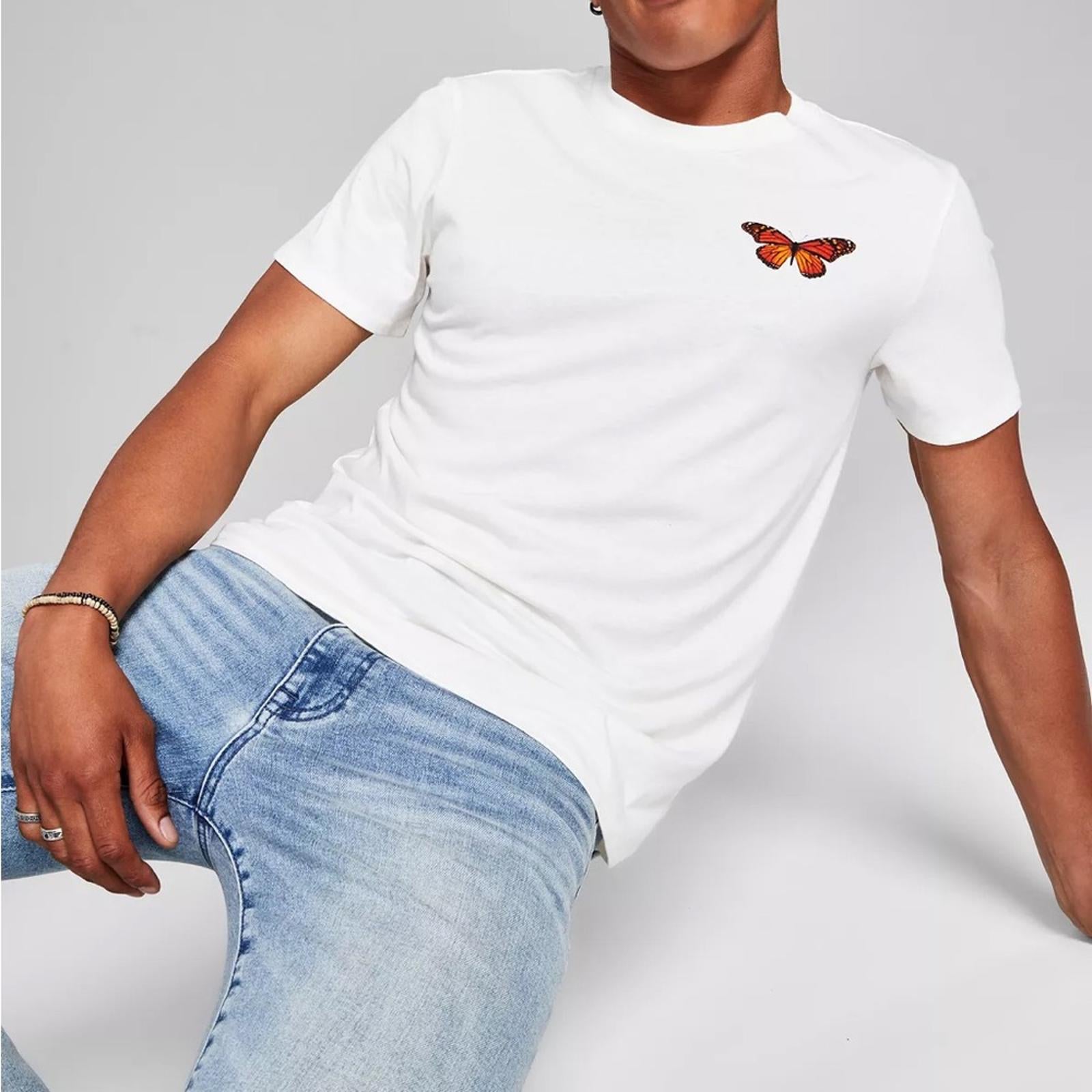 And Now This Men's Butterfly Crewneck T-Shirt, Size XXL New w/Tag
