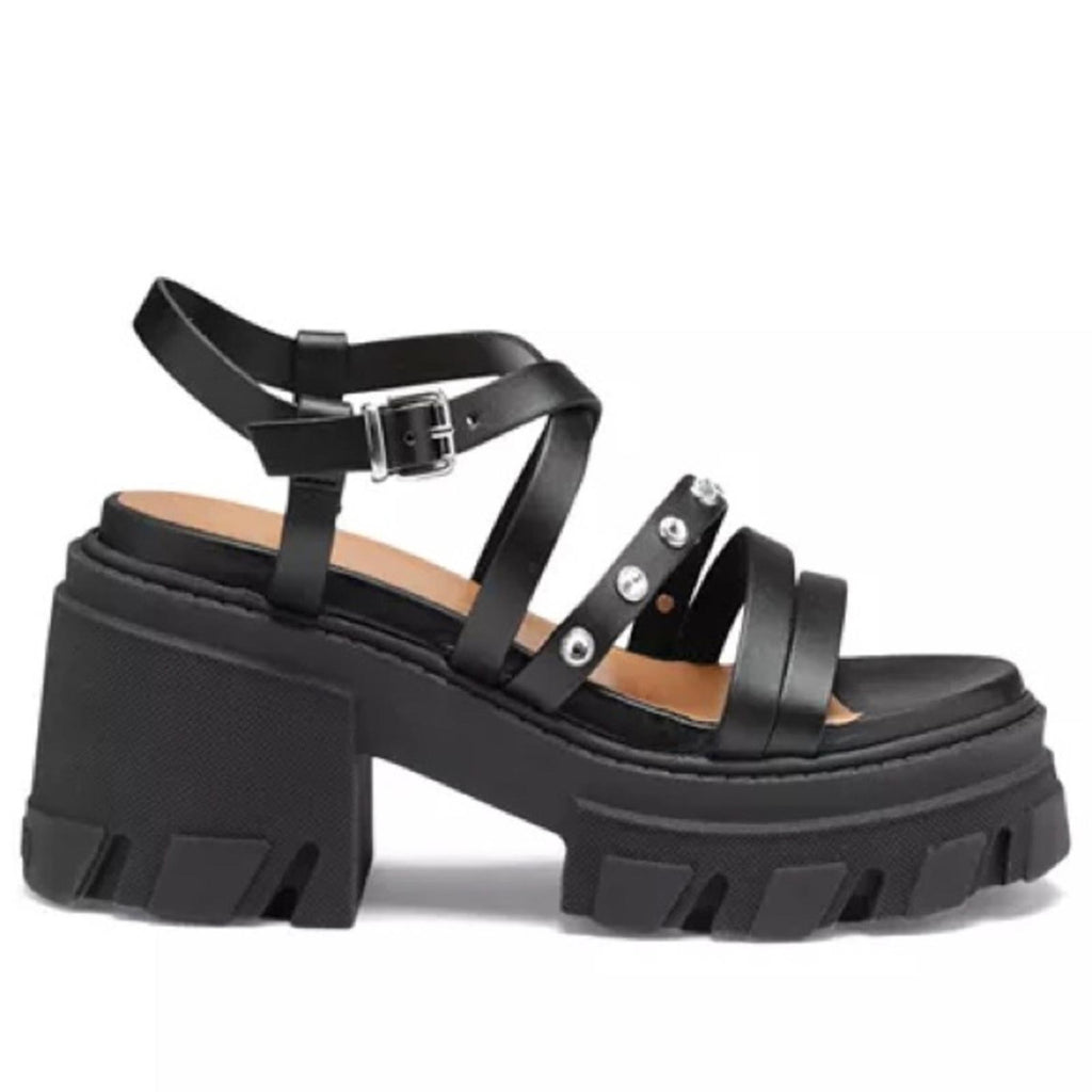 GANNI Women's Cleated Strappy Block Heel Sandals, Size 41 New in Box + Dust Bag