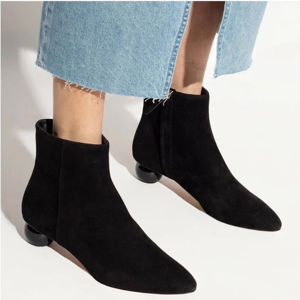 Kate Spade New York Sydney Pointed Toe Dress Booties Black, Size 5.5 New in Box