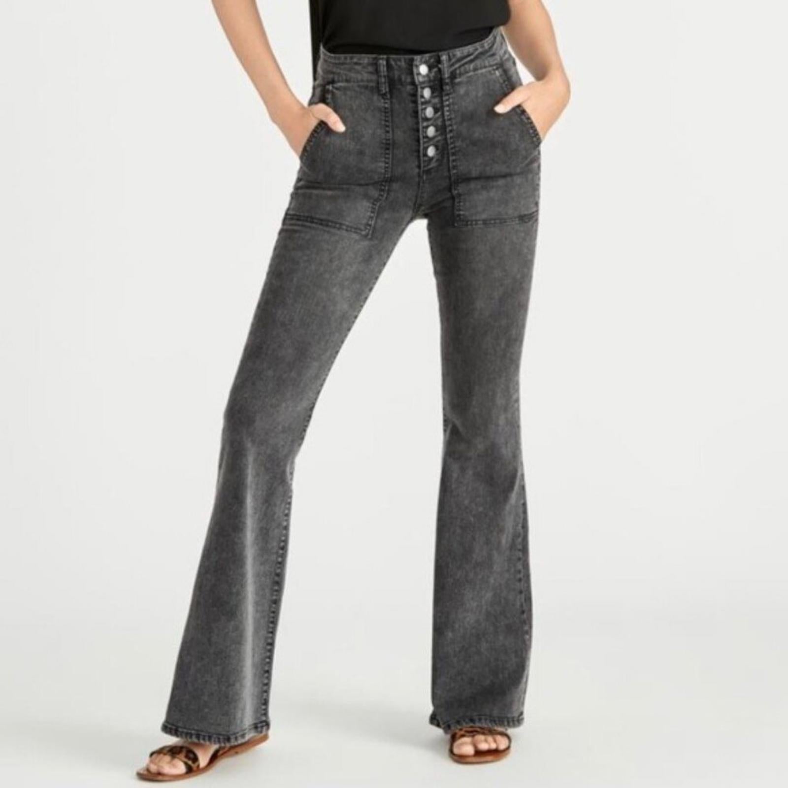 Rachel Roy Harp High-Rise Jeans, Dark Wash Wide Leg Denim Size 29 New w/Tag