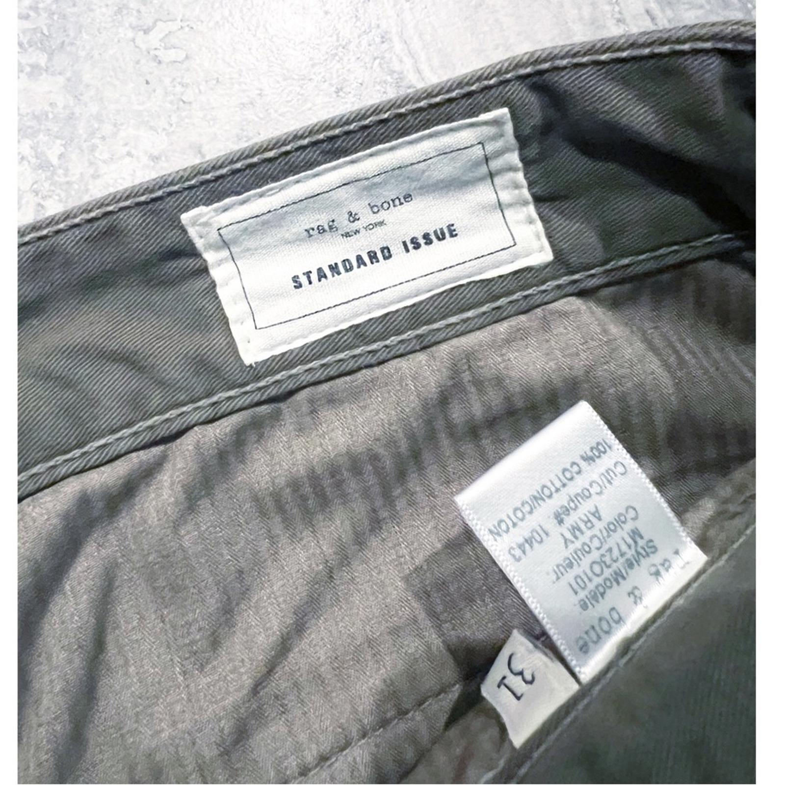 Rag & Bone Standard Issue Chino Twill Pants, Army Size 31 Retail $225