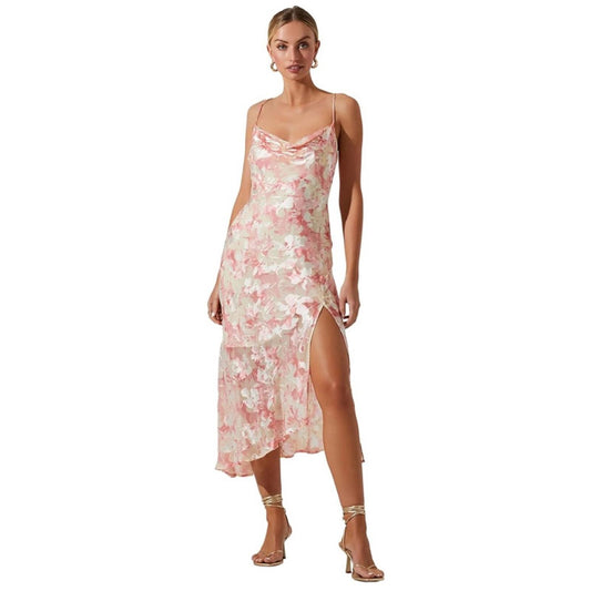 ASTR the Label Women's Gaia Dress, Pink Burn Out Size S New w/Tag