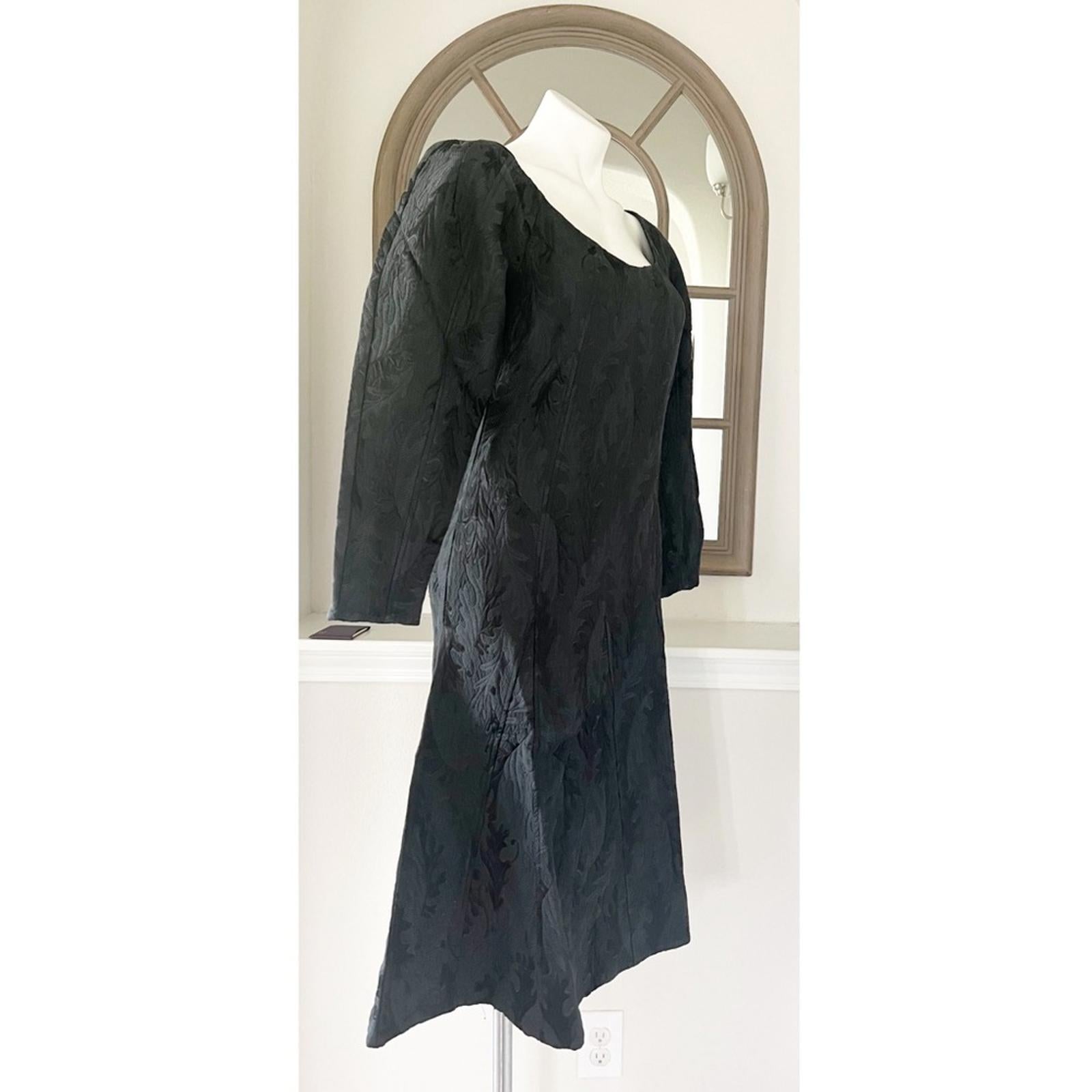 WhoWhatWear Madeline Puff-Sleeve Jacquard Silk Blend Dress, Size XS New w/Tag