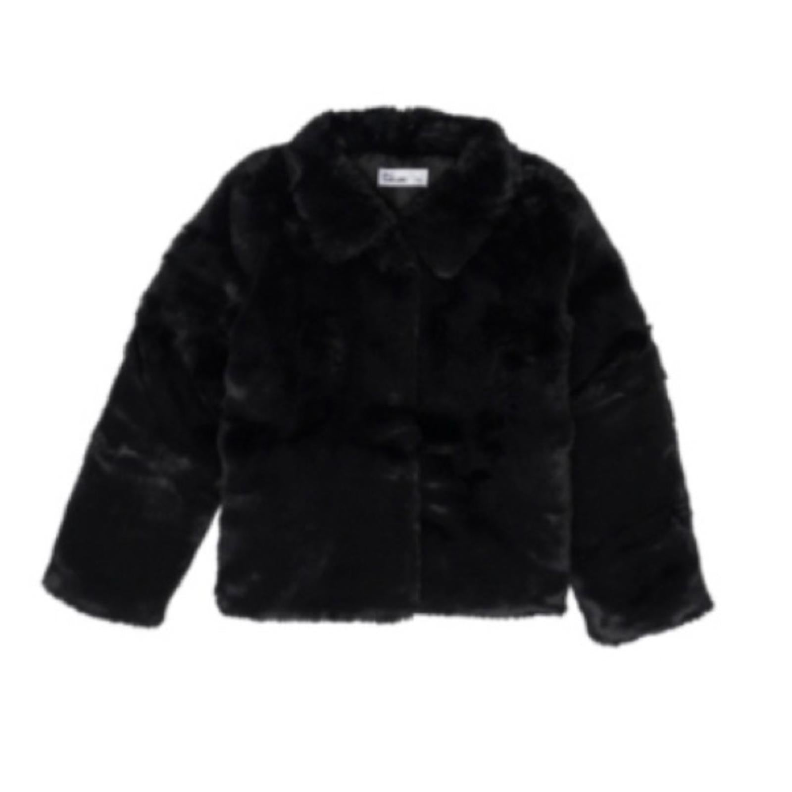 Epic Threads Girl’s Faux Fur Jacket in Deep Black, NWT, Size 3T