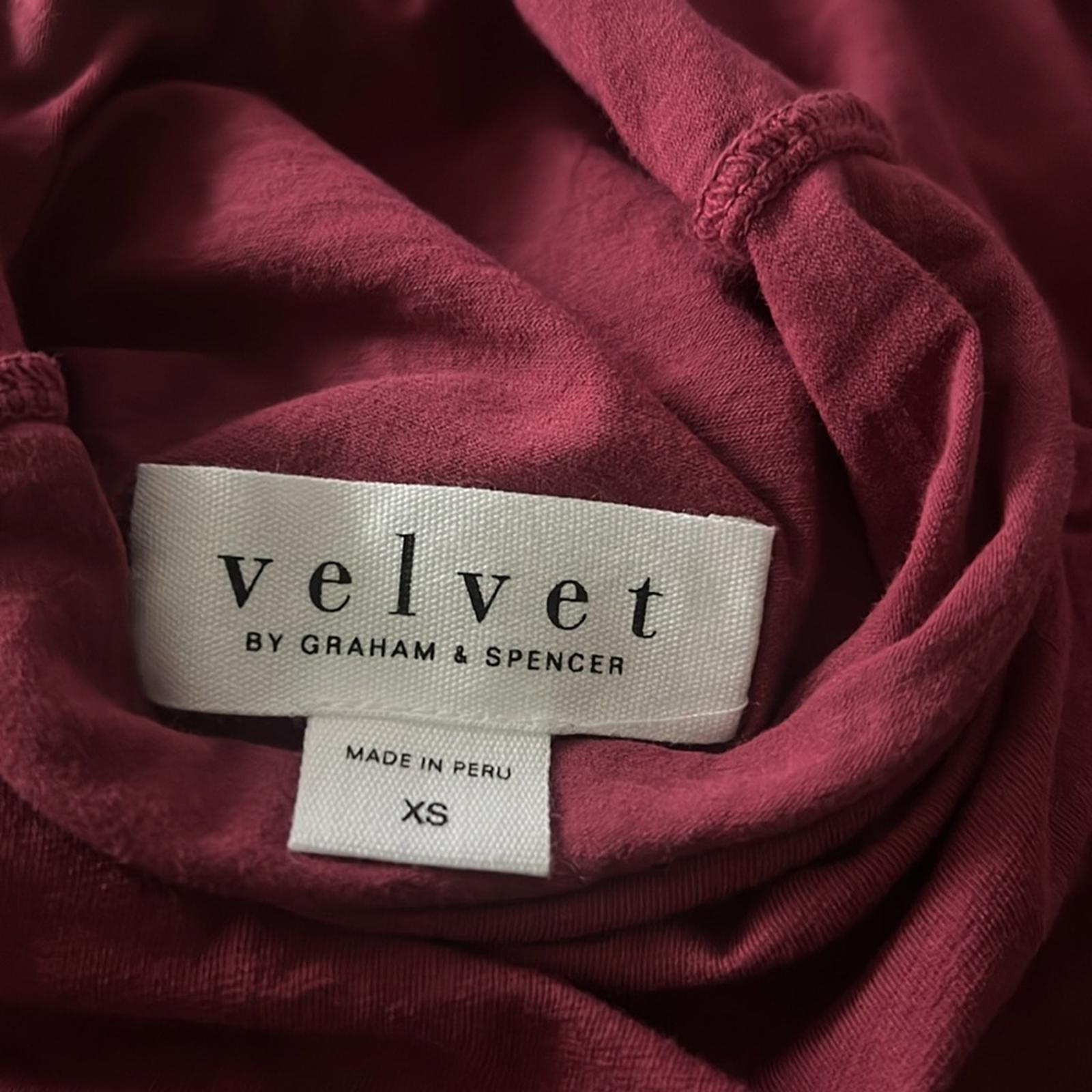 Velvet by Graham & Spencer Talisia Turtleneck Top in Burgundy, NWT, Size XS