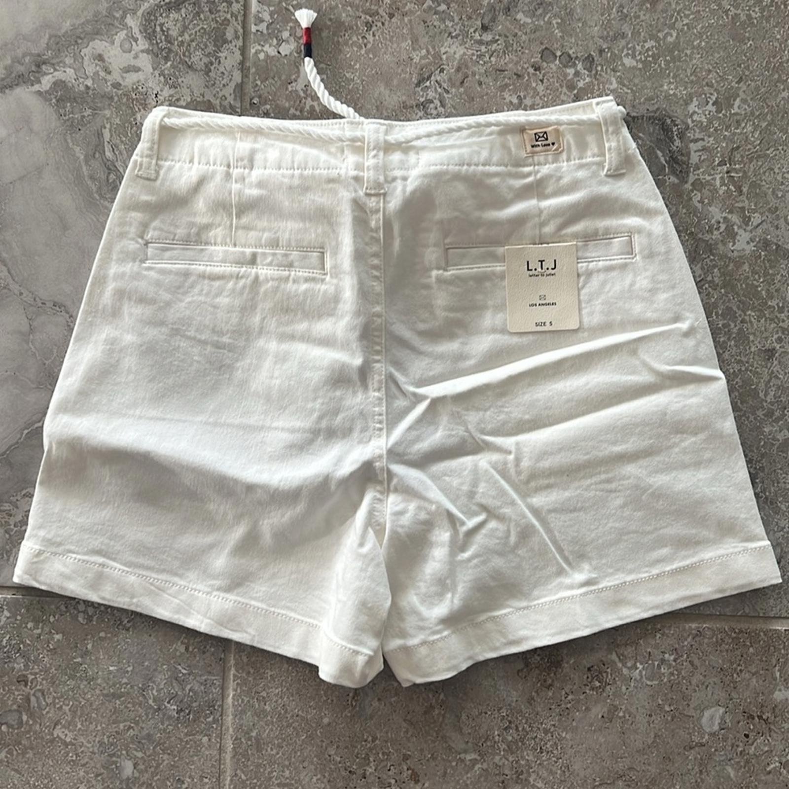 L.T.J Letter to Juliet Belted White Shorts, Size S New w/Tag