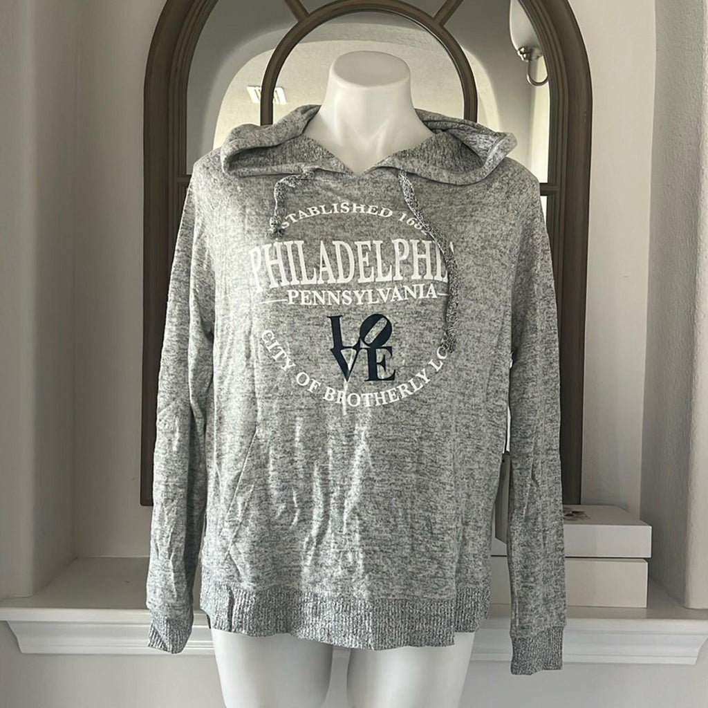 NEW Ocean Drive Hoodie PHL Hacci Heather Grey, Size M New with Tag