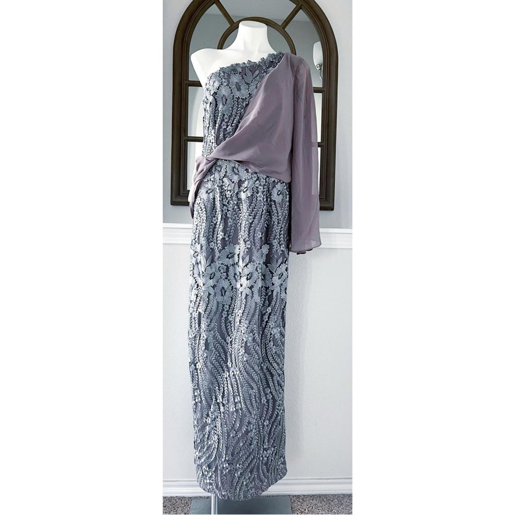 JS Collections Amari One Shoulder Twist Gown, Size 14 with Tag, Retail $348