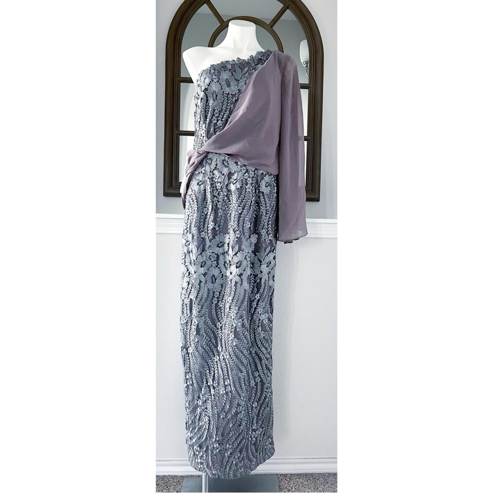 JS Collections Amari One Shoulder Twist Gown, Size 14 with Tag, Retail $348