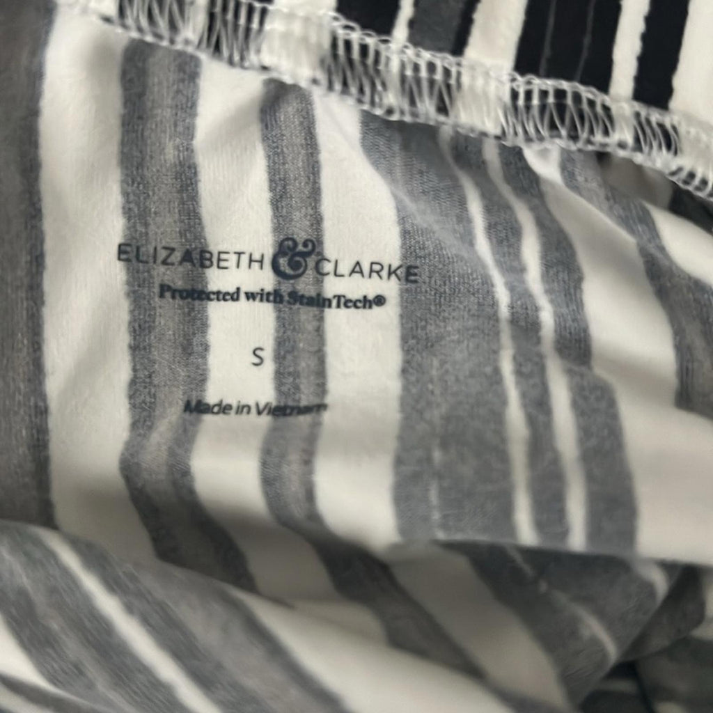 Elizabeth&Clarke Black Stripe Pull-On Wide Leg Pants, Size S, New in Packaging
