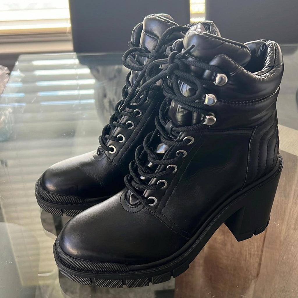 Marc Fisher LTD Velima Mixed Media Bootie, Black Size 6.5 NEW