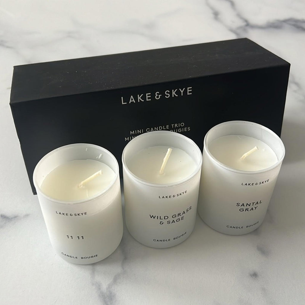 Lake & Skye Mini Candle Trio, Limited Edition, Gift Set New in Box