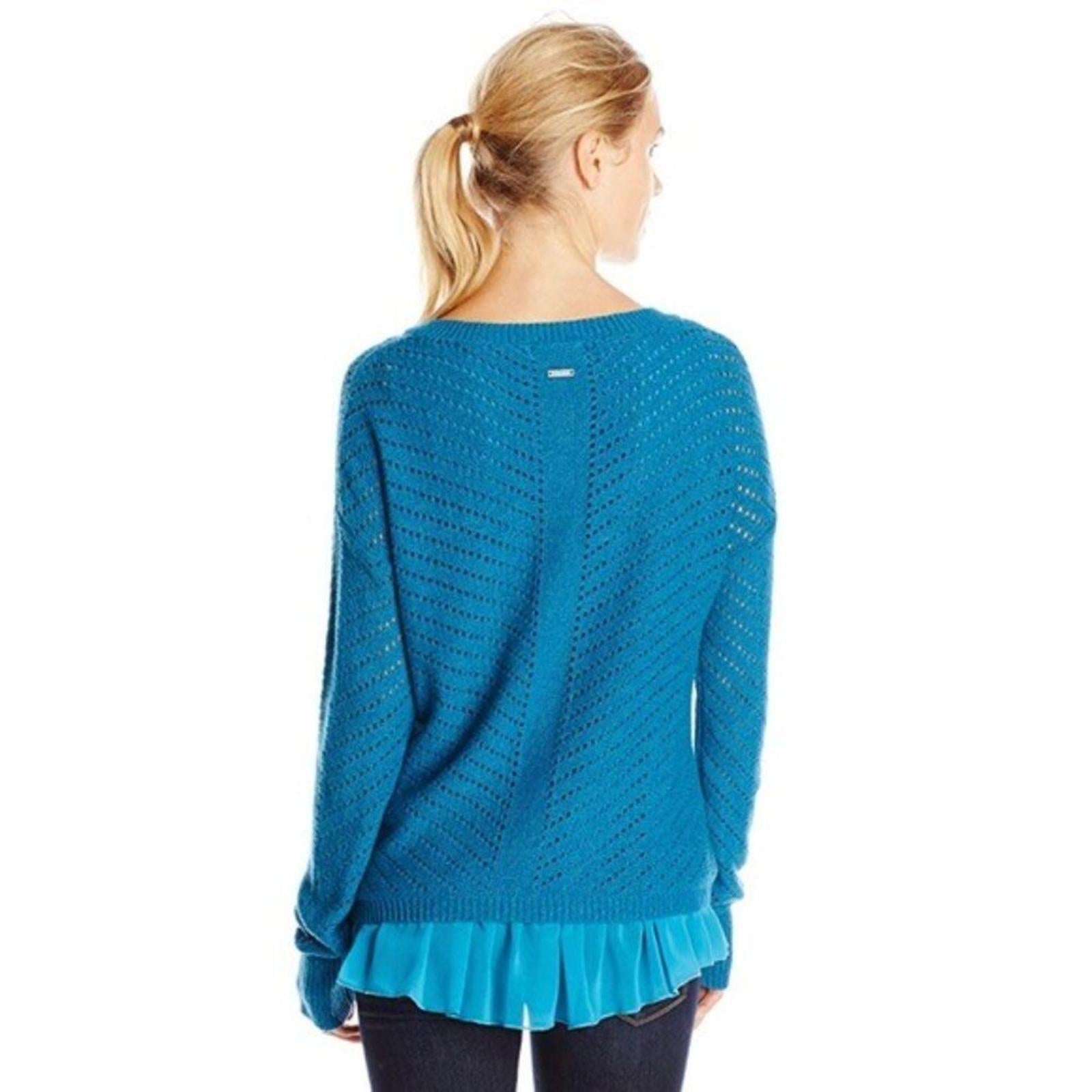 Prana V-Neck Sweater in Mosaic Blue, Size S New with Tag