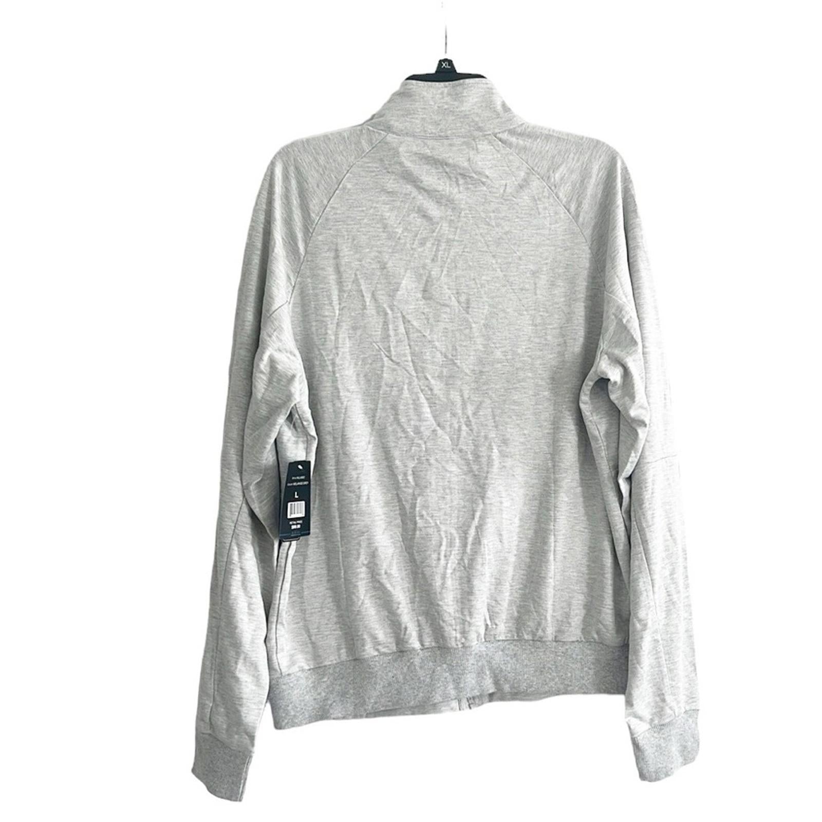 Blue Ice Moisture Wicking Performance Active Track Jacket in Grey, Size L NWT