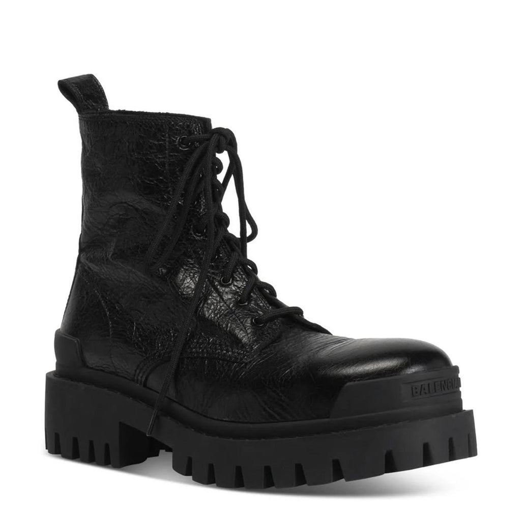Balenciaga Strike Combat Boots in Black, Size 8.5 New in Box +2 Dust Bags