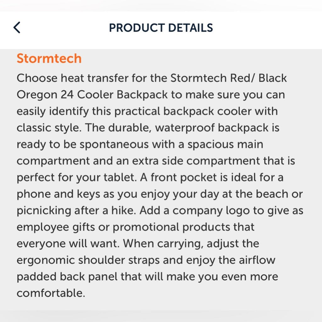 Stormtech Red/ Black Oregon 24 Cooler Backpack, New w/Tag