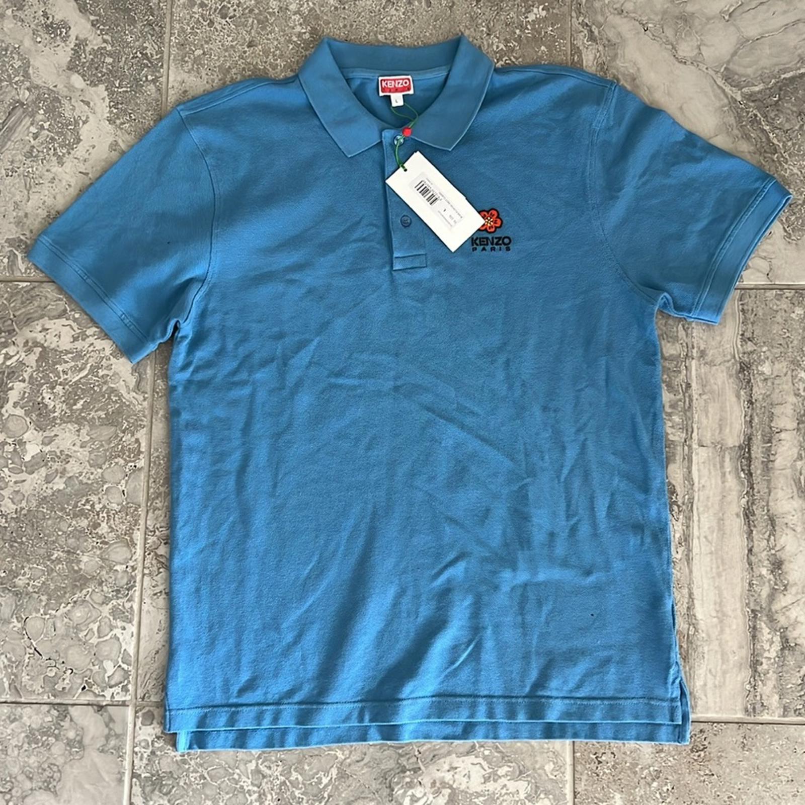 Kenzo Boke Flower Crest Classic Polo Shirt, Size L New w/Tag Retail $195