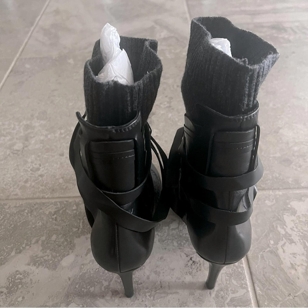 IRO Leather & Knit Sock Booties, Black Size FR41 | EU38 New in Box Retail 345 €