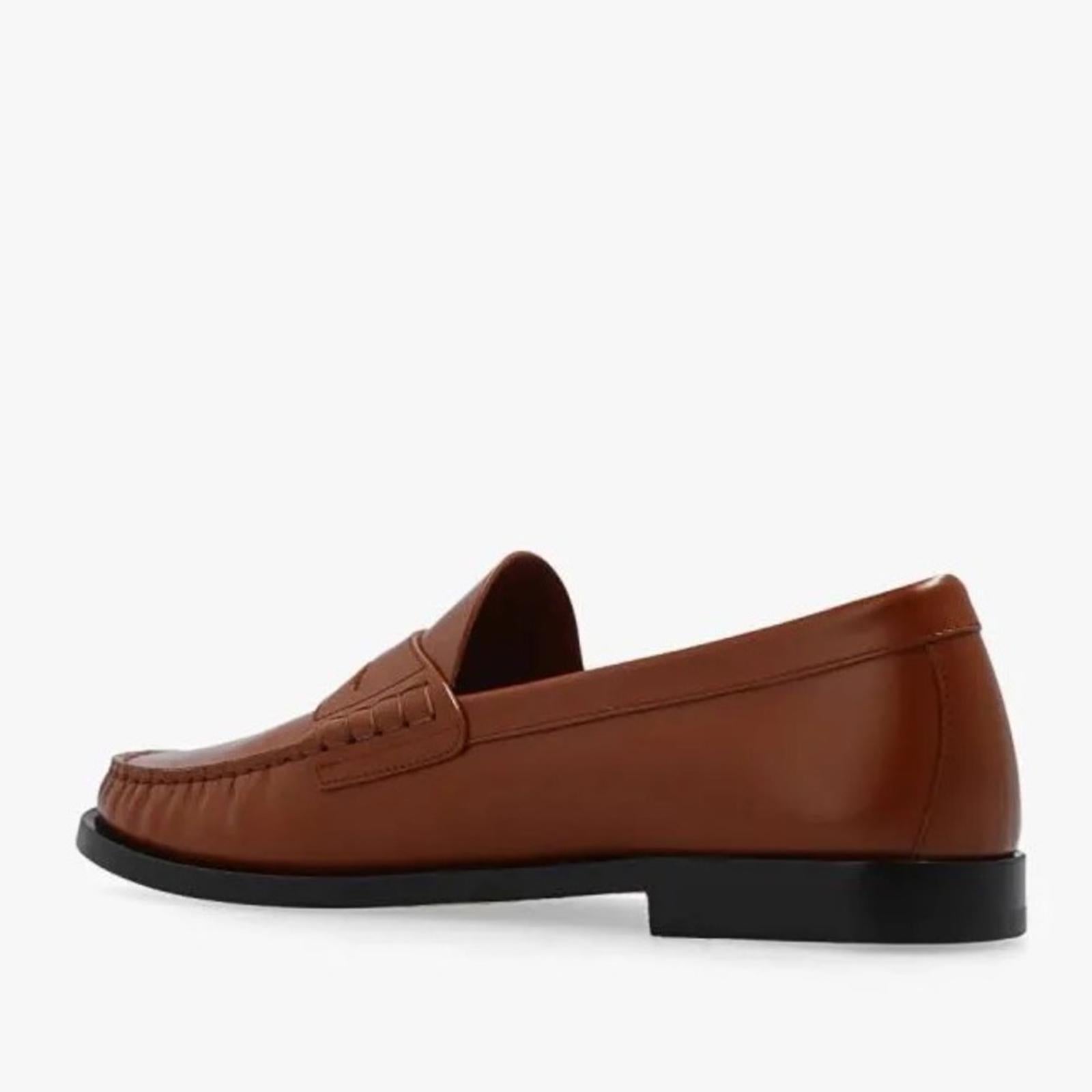 Burberry Brown Coin Loafers in Warm Oak Brown, Size EU42 UK8 US9 New w/Dust Bag