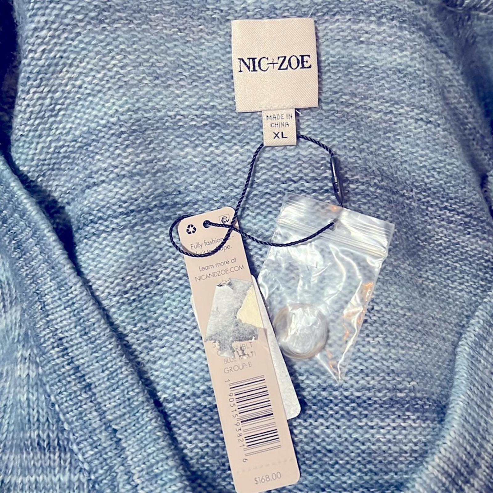 Nic+Zoe Harvest Button Up Fall Cardigan Faux Mohair Sweater, Size XL, New w/Tag