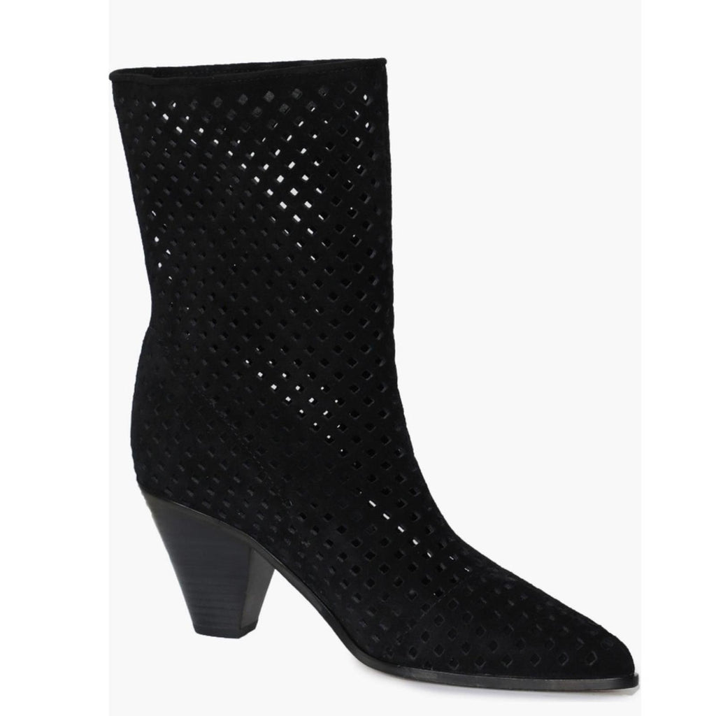 PAIGE Layla Leather Booties in Black, Size 6 New w/o Box Retail $398